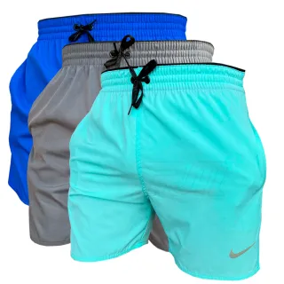 Bermuda Dry Fit Elastano Kit 3 Shorts para Praia, Piscina e Academia - Cliente Escolhe