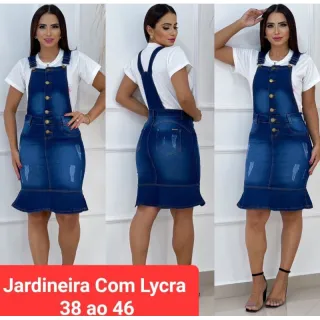 Barata Jardineira Salopete Moda Evangélica Estilosa com Lycra - Modelo 5