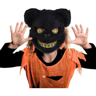 Fantasias de Cosplay Urso Preto Máscara Halloween Assustadora - Único