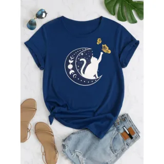 Camiseta Girassol Plus Size em Viscolycra - Preta LEAO CORAGEM