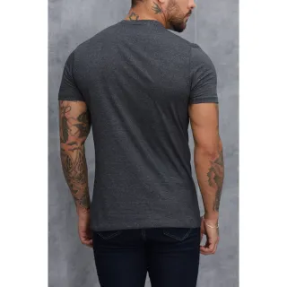 Camiseta Lisa Chumbo Mescla Masculina - Premium 100% Algodão - M