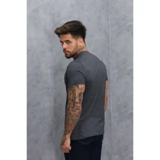 Camiseta Lisa Chumbo Mescla Masculina - Premium 100% Algodão - M