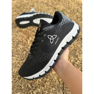 Envio rápido - Tênis Feminino e Masculino para Caminhada na Academia - preto vermelho