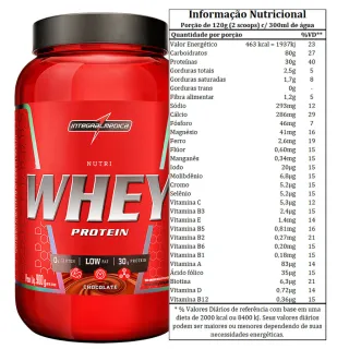 Integralmedica Whey Protein Pote 900g - Nutri - Morango
