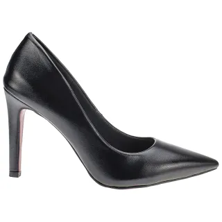 Moda Feminina Scarpin Preto Sola Vermelha Salto Fino - Preto