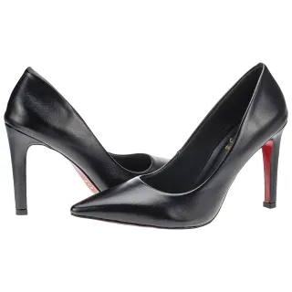 Moda Feminina Scarpin Preto Sola Vermelha Salto Fino - Preto