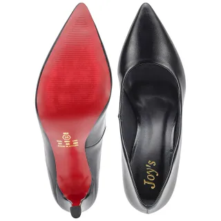 Moda Feminina Scarpin Preto Sola Vermelha Salto Fino - Preto