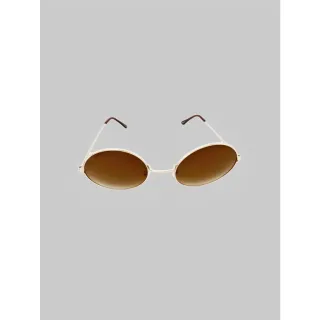 Moda Vintage Unisex Óculos De Sol Feminino Redondo Ozzy - Preto