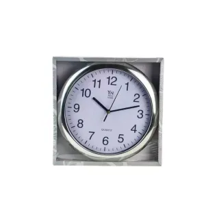 Decoração Prata Relógio de Parede Pequeno YN Clock - Único
