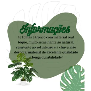 Toque Real Planta Artificial Costela De Adão - Único