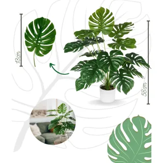 Toque Real Planta Artificial Costela De Adão - Único