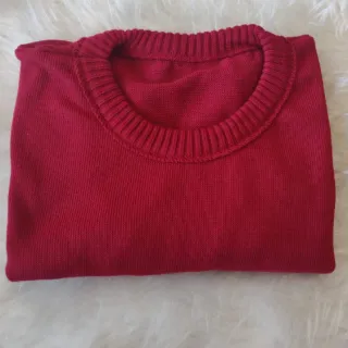 Suéter masculino meia estação com gola posta - Blusa de frio - Azul Marinho