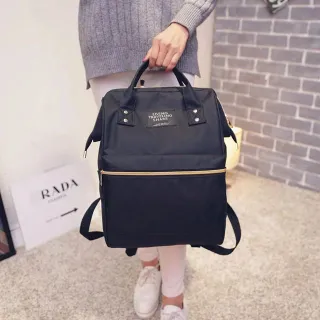 Rafaela Estilosa Mão Bolsa Feminina de Mochila - Azul com vermelho