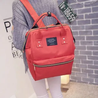 Rafaela Estilosa Mão Bolsa Feminina de Mochila - Azul com vermelho