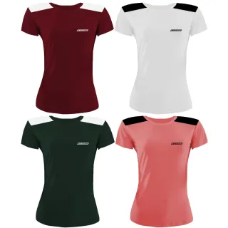 Camiseta Fitness Feminina Dry Fit - Blusa Esportiva Malhação - Cinza Mescla