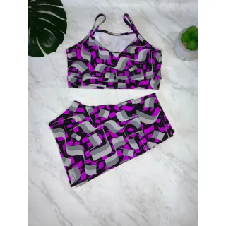 Moda fitness: conjunto top e short curto ou pedal - Est.13