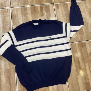 Suéter manga longa masculina com detalhes na gola e mangas - Azul marinho/c cinza