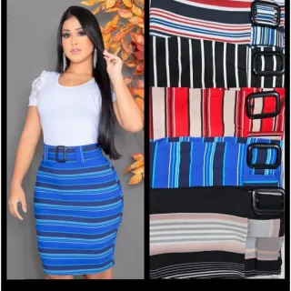 Confortável Saia Lápis Evangélica ou Social com Fivela Midi - Goiaba