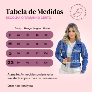 Original Jaqueta Jeans Feminina Cropped Manga Longa Lycra - Jeans 3