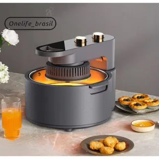 Fritadeira Elétrica Air Fryer Rotativa Visual 10L - Grande Capacidade e Multifunções