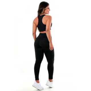 Roupas Femininas para Academia - Conjunto Legging e Top Fitness Suplex A03 - GG - 44