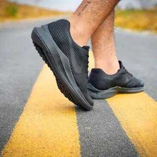 Caminhada Academia Tênis Feminino Zoom - Raryel - Preto Preto