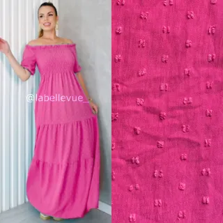 Vestido Evangélico Ciganinha Longo de Manga Bufante - Moda Feminina - Vinho