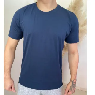 Camiseta Lisa Premium Algodão Masculina - Cores: Preta, Branca, Cinza, Azul Marinho - Cinza