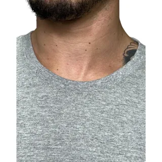 Camiseta Lisa Premium Algodão Masculina - Cores: Preta, Branca, Cinza, Azul Marinho - Cinza