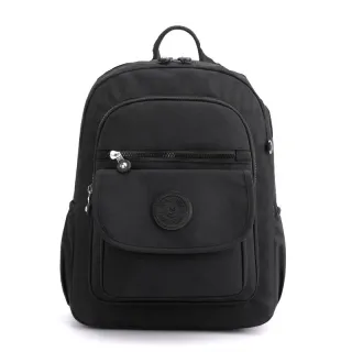 Média mochila feminina casual impermeável em nylon - Preta 102703