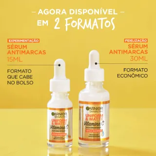 Garnier Uniform & Matte Sérum Facial Antimarcas Vitamina C 15ml - Único