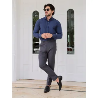 Italiano Slim - Calça Social Masculina de Alfaiataria - Preto
