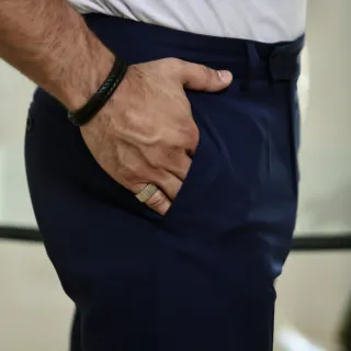 Italiano Slim - Calça Social Masculina de Alfaiataria - Preto