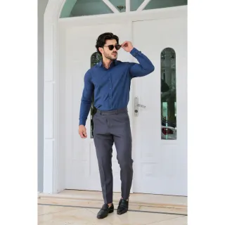 Italiano Slim - Calça Social Masculina de Alfaiataria - Preto