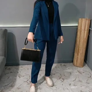 Conjunto Feminino Blazer Calça em Linho Max Alfaiataria - Caramelo