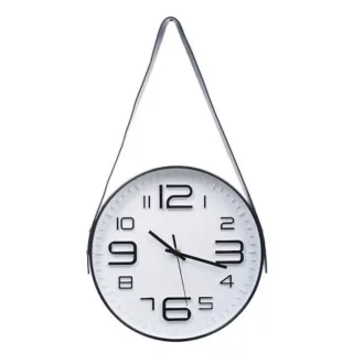 Decoração contemporânea: Relógio de Parede Silencioso para Quarto, Sala, Escritório e Cozinha - Branco 25cm