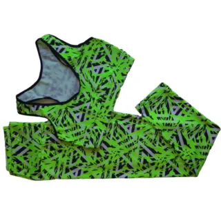 Calça Legging e Top Fitness Feminino - Conjunto Suplex Poliéster - CT 169