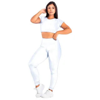 Manga Calça Croped Conjunto Fitness Exercício Academia | 901.853 - Orquidea