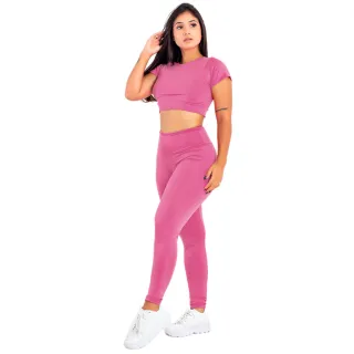Manga Calça Croped Conjunto Fitness Exercício Academia | 901.853 - Orquidea