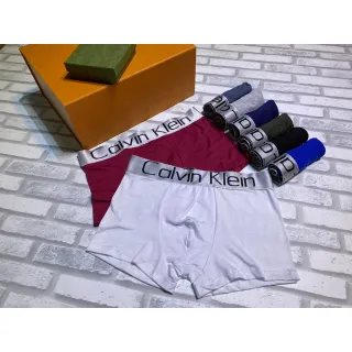 Novidade: Kit 6 Peças Cuecas Box Masculina Slim Fit Lisas em Algodão Puro Importado - M