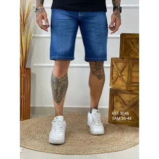 Bermudas Masculinas Jeans - Vários Modelos e Lavagens - Bermuda escura