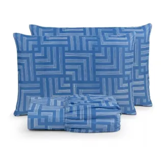 Cama Box Casal King Size Jogo Lençol 3 Peças Tecido 200 Fios - Floral Verde