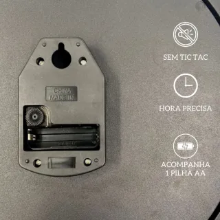 Relógio de Vidro Luxo Silencioso 30cm - Com Pilha - 566-P