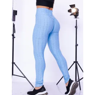 Legging Fitness Bolha Suplex Cós Alto - Empina Bumbum - Pink