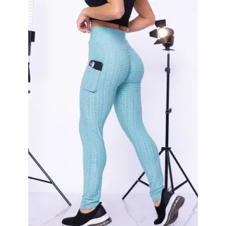 Legging Fitness Bolha Suplex Cós Alto - Empina Bumbum - Pink