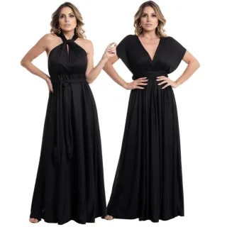 Vestido Multiuso Feminino Longo para Festa, Casamento e Formatura - Desconto de 20% - verde esmeralda clássico