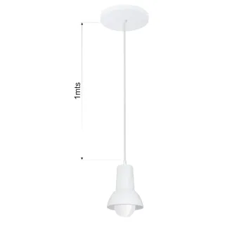 Luminária Pendente Premium Gazplast Plástico 1 Lâmpada - PRETO COM COBRE