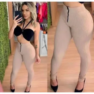 Zíper 3D com Calça Canelada - Promoção - Verde Militar