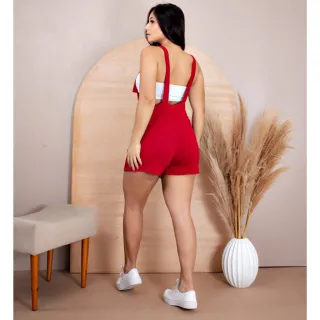 Moda Gestante Salopete Macaquinho Jardineira Feminina - Verde