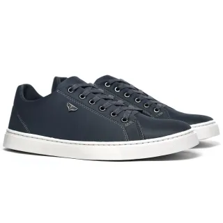 Sapatênis Confortável Miletto Masculino Casual - Preto e Branco - PRETO/PRETO